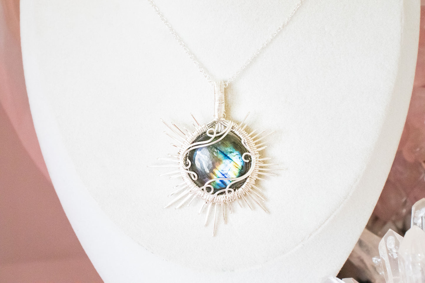 Helia Labradorite Sun Pendant