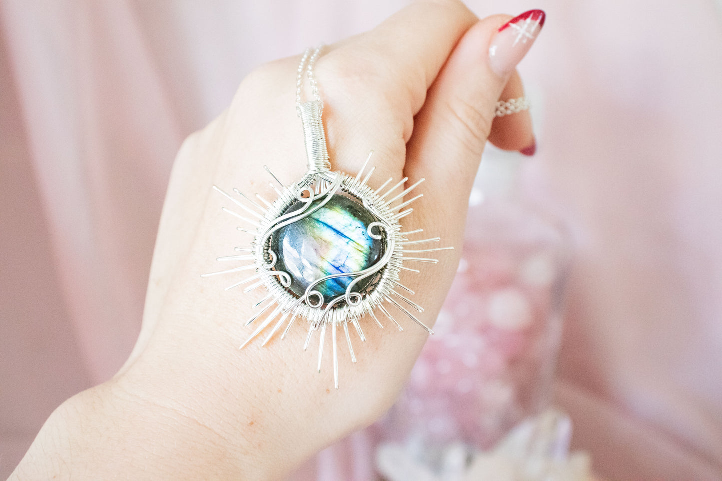 Helia Labradorite Sun Pendant