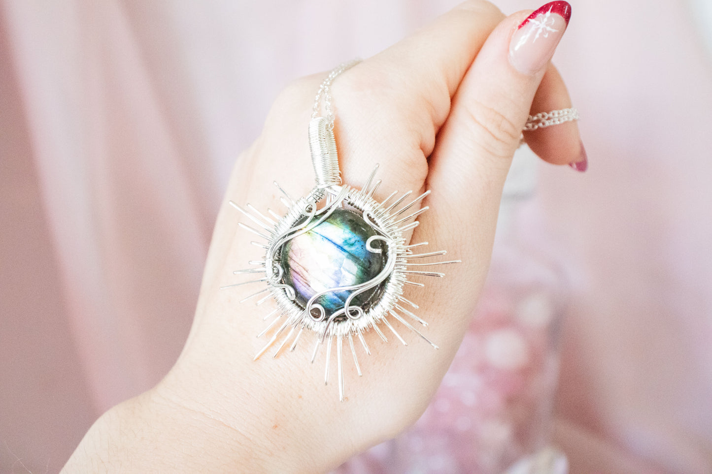 Helia Labradorite Sun Pendant