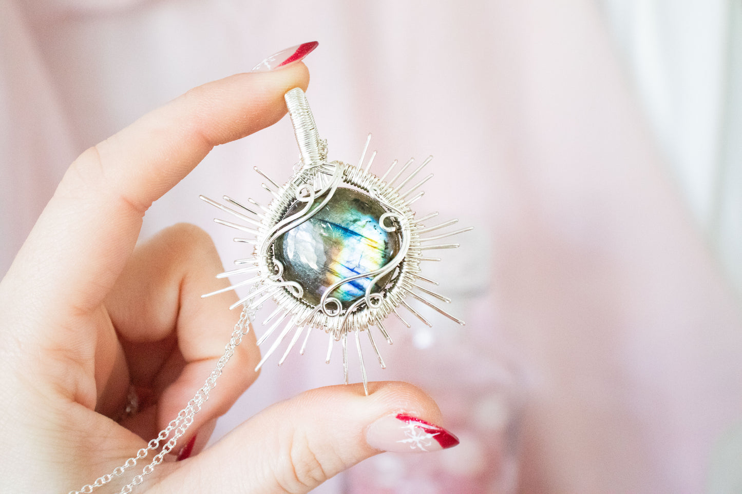 Helia Labradorite Sun Pendant