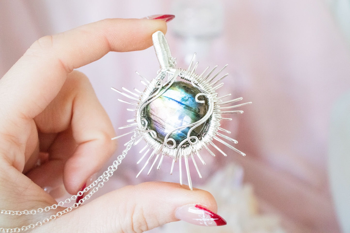 Helia Labradorite Sun Pendant