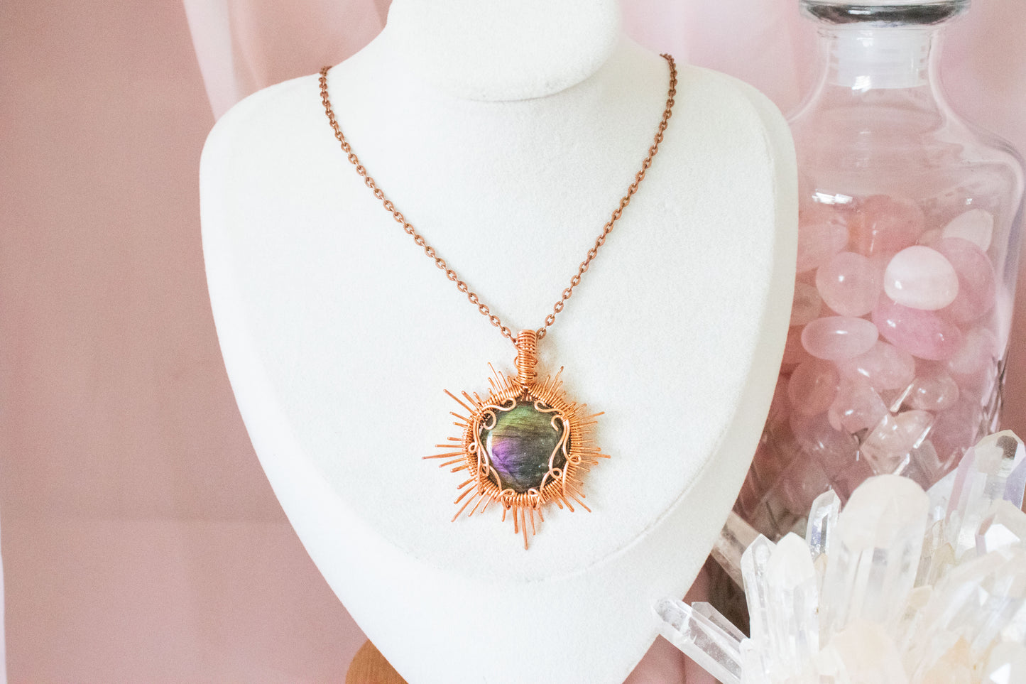 Helia Labradorite Sun Pendant