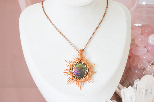 Helia Labradorite Sun Pendant