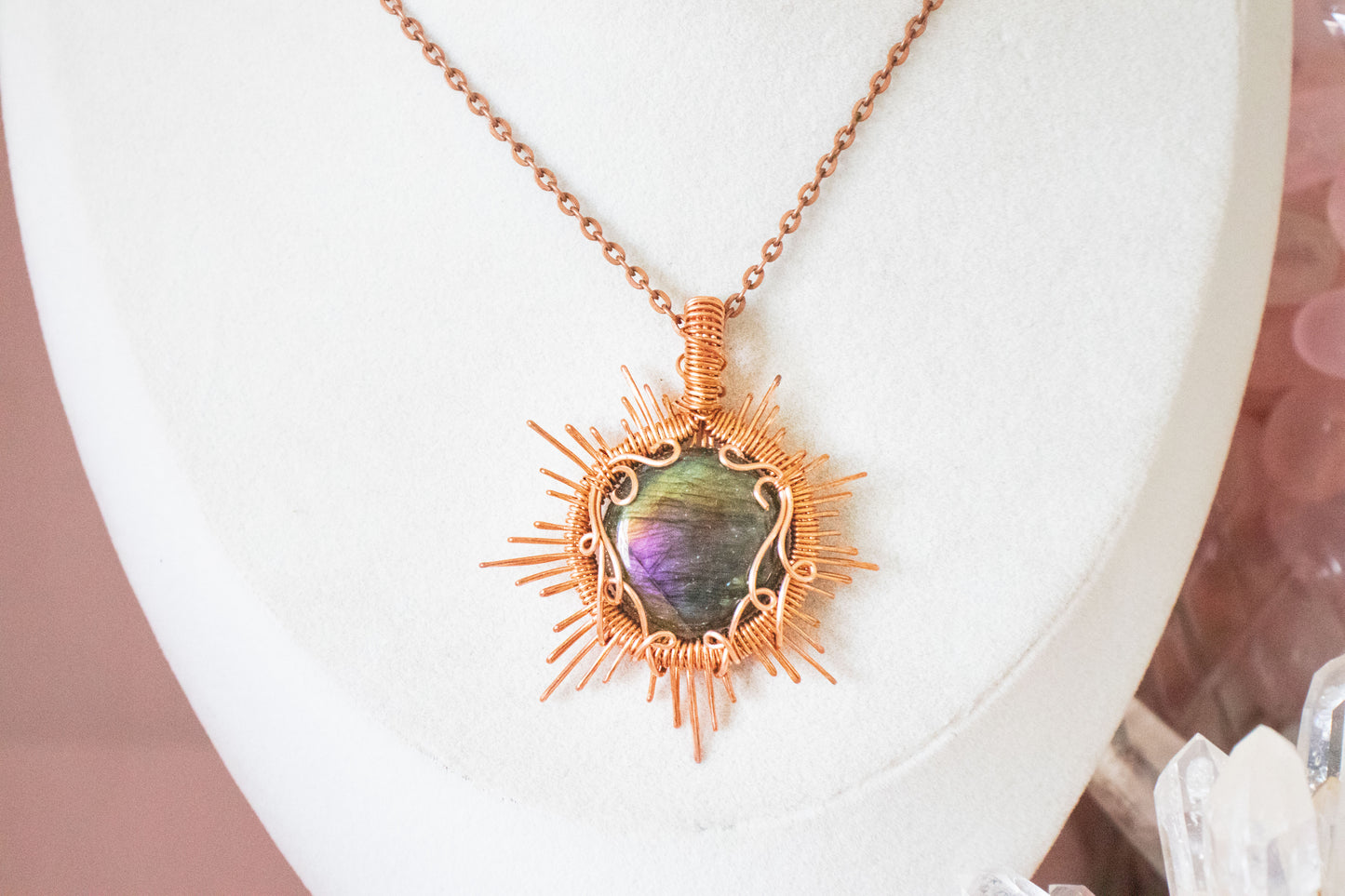 Helia Labradorite Sun Pendant