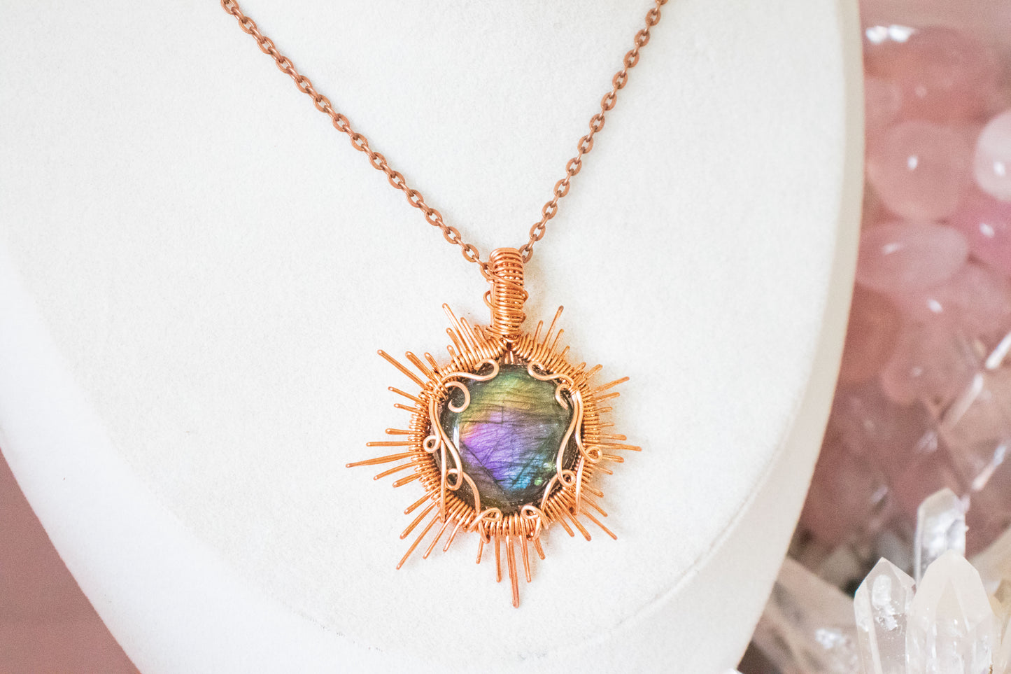 Helia Labradorite Sun Pendant