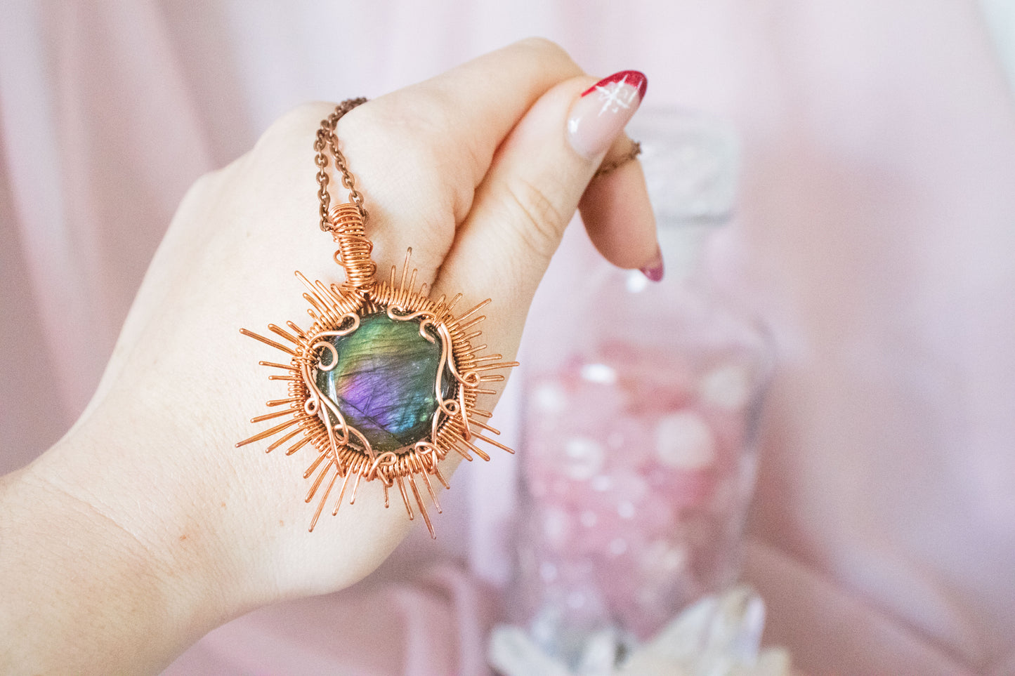 Helia Labradorite Sun Pendant