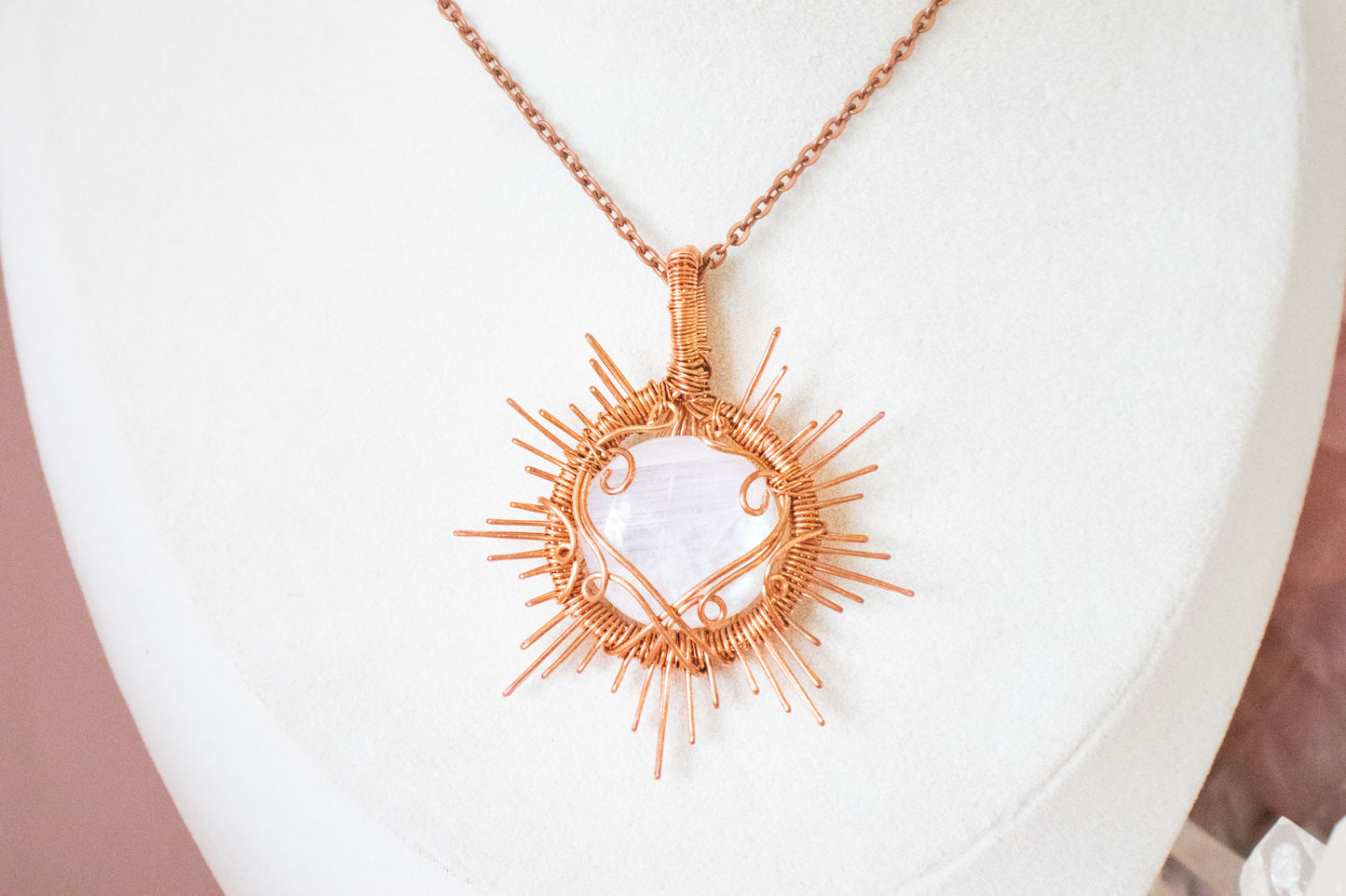 Helia Moonstone Sun Pendant