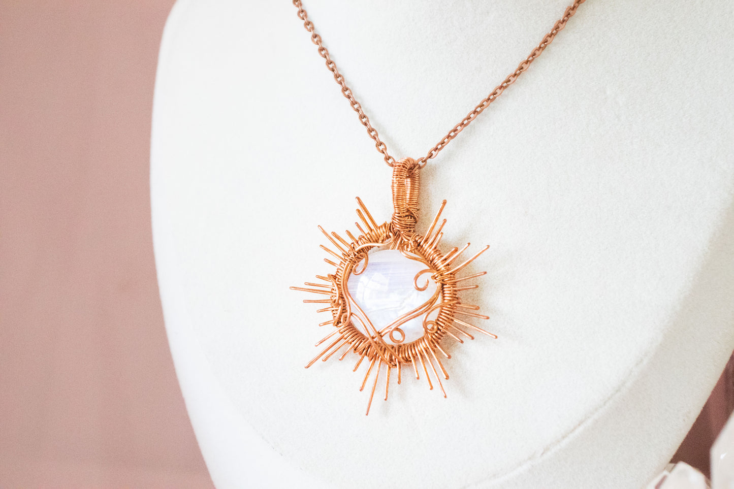 Helia Moonstone Sun Pendant