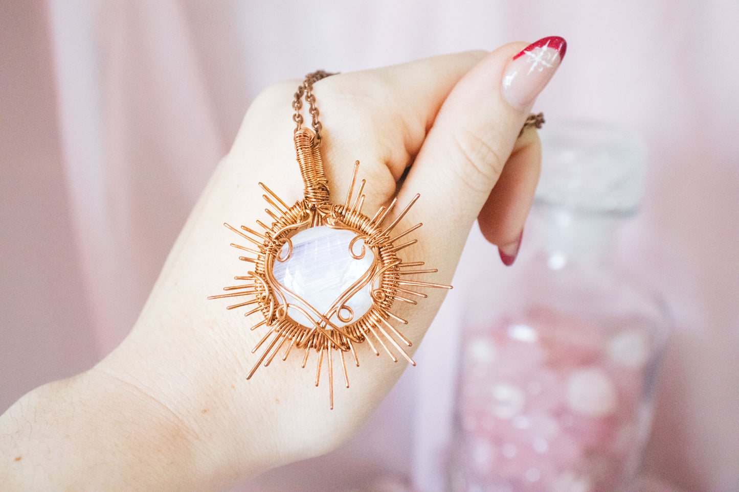 Helia Moonstone Sun Pendant
