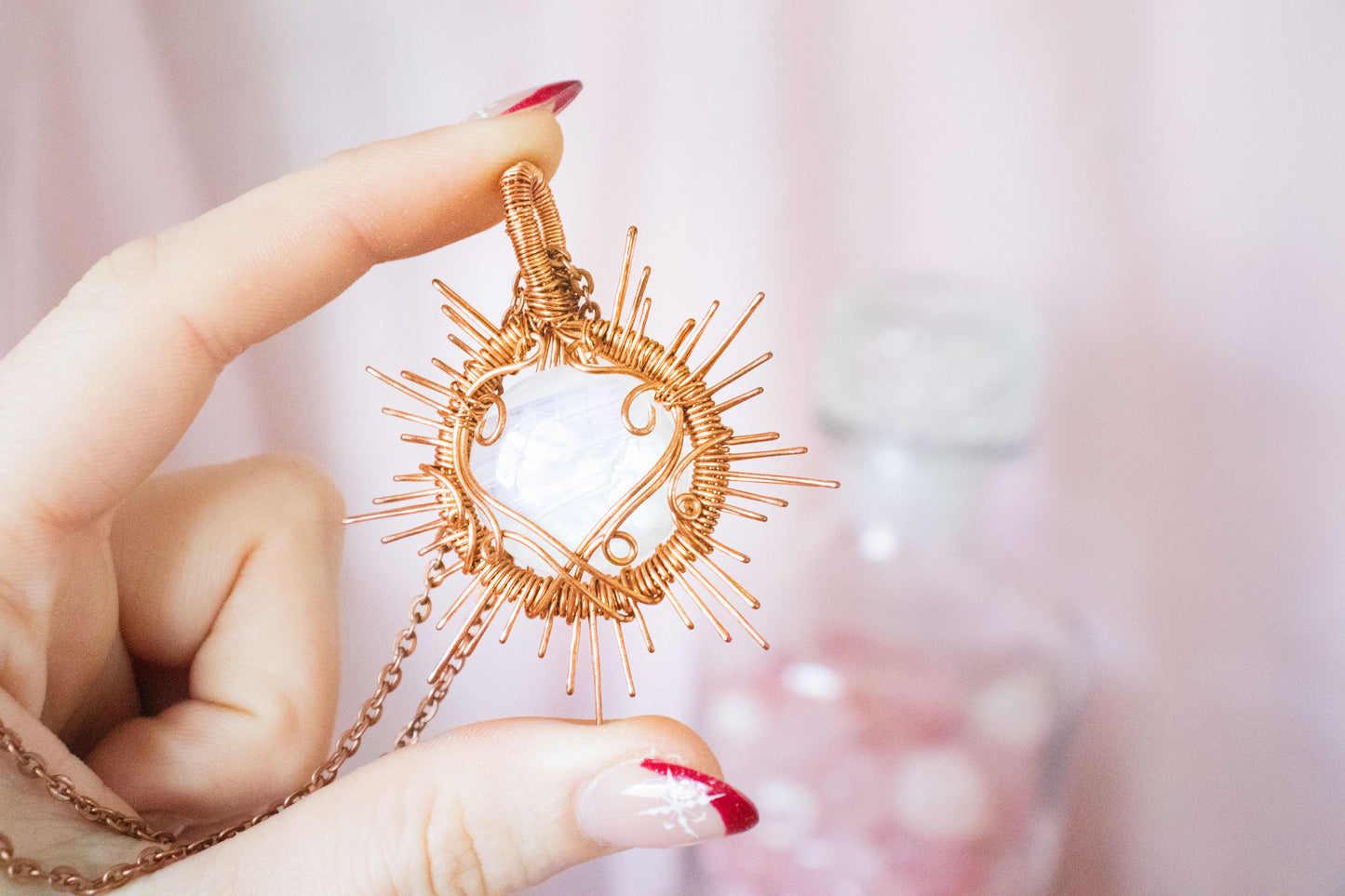 Helia Moonstone Sun Pendant