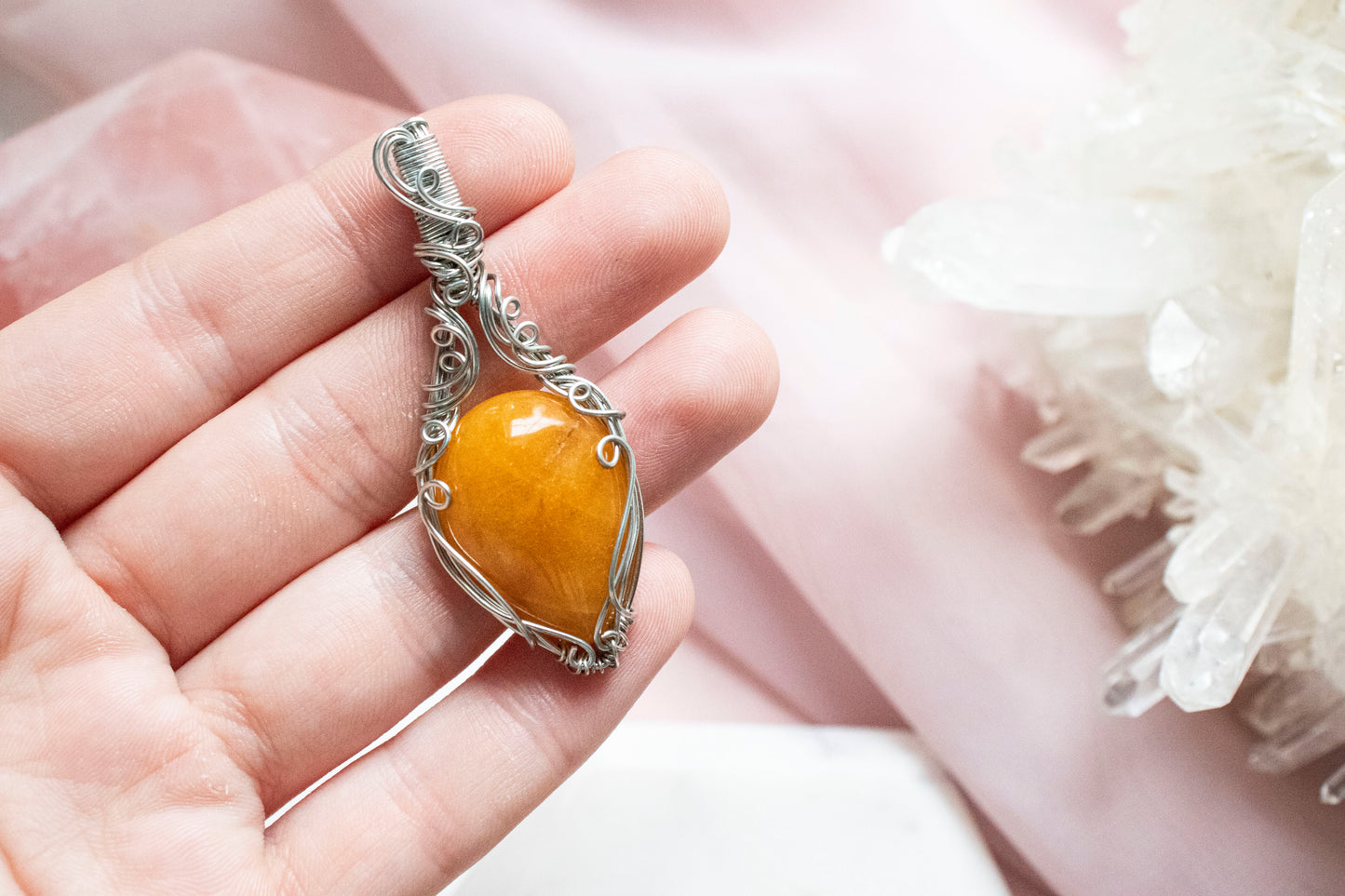 Ianthe Orange Aventurine Pendant