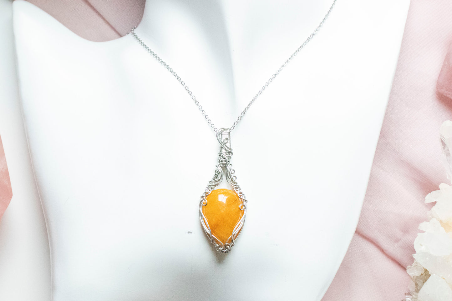 Ianthe Orange Aventurine Pendant