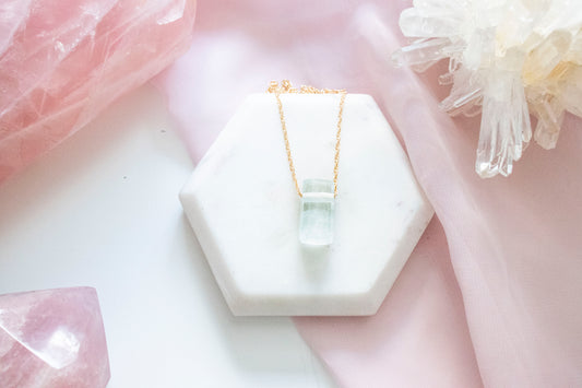 Aquamarine Luxe Pendant With Cable Chain (14k Gold Fill)
