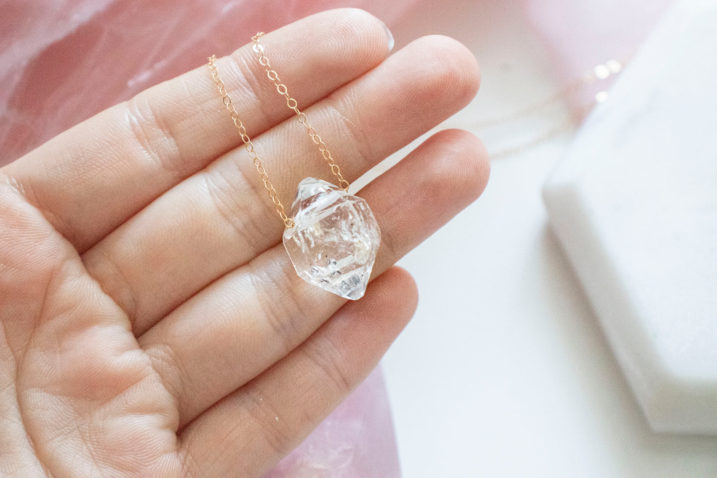 Herkimer Diamond Luxe Pendant (14k Gold Fill)