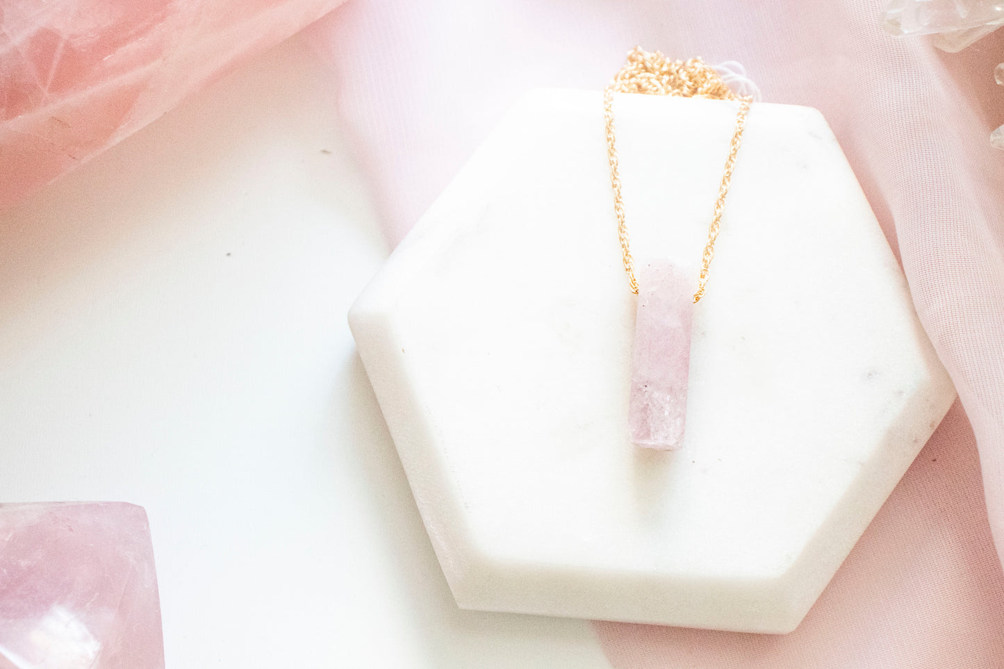 Morganite Luxe Pendant with Cable Chain (14k Gold Fill)