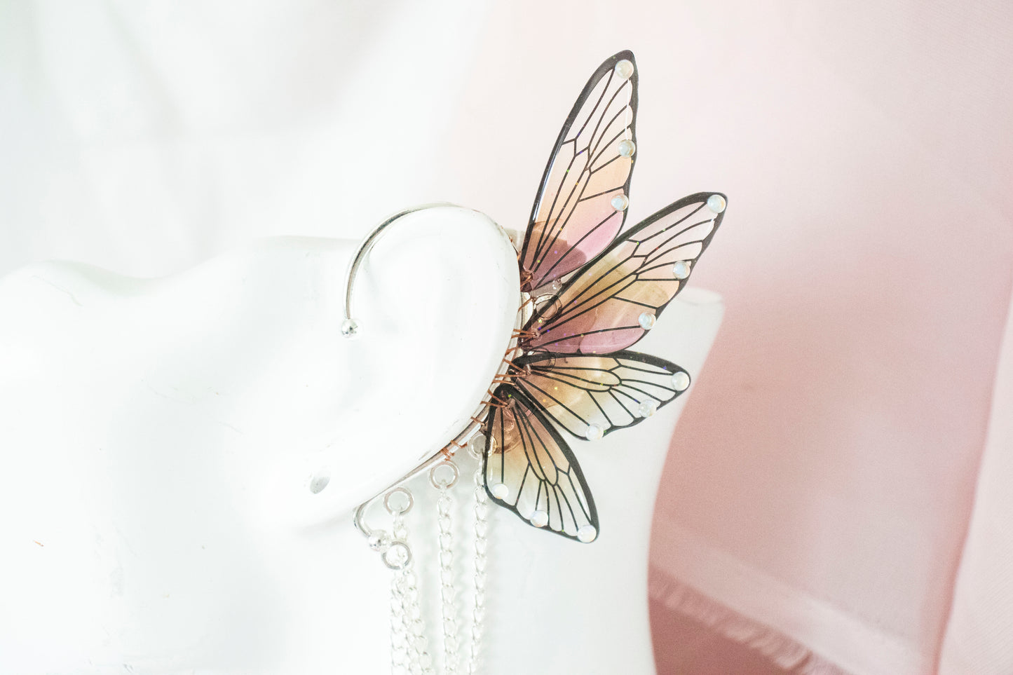 Silver + Sunset Sun Fairy Wing Ear Cuffs