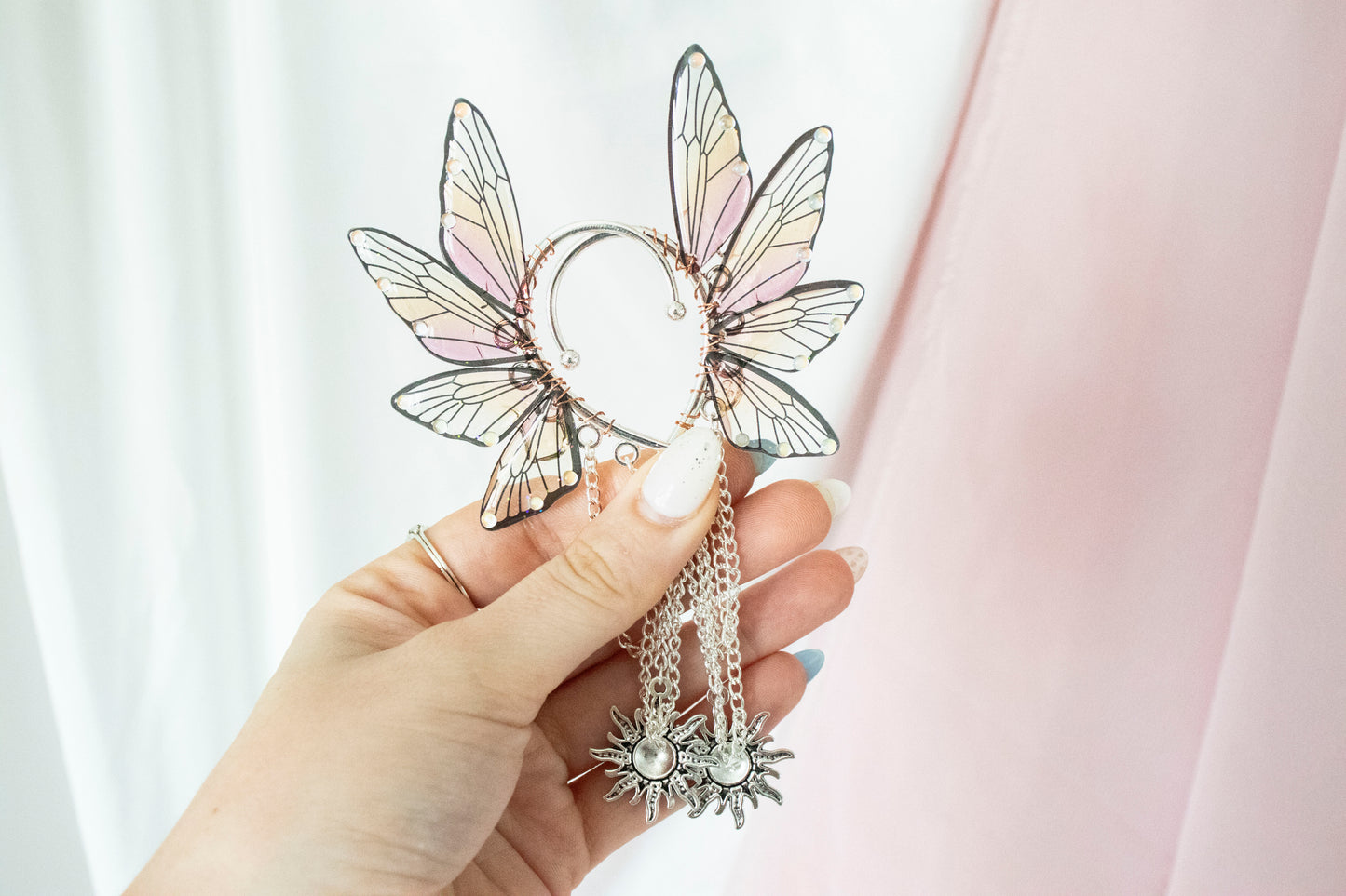 Silver + Sunset Sun Fairy Wing Ear Cuffs