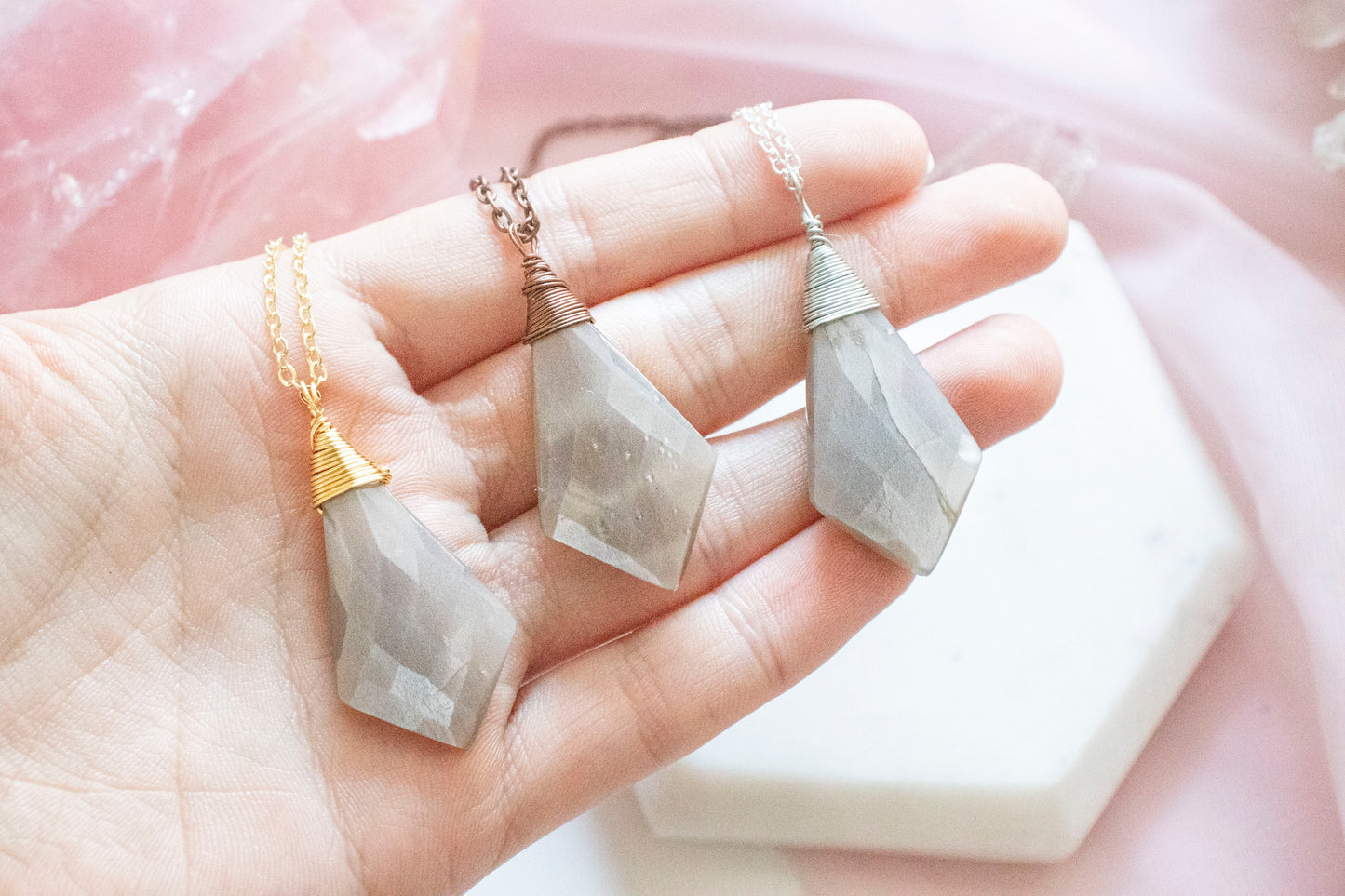 Thalia Gray Moonstone Pendant