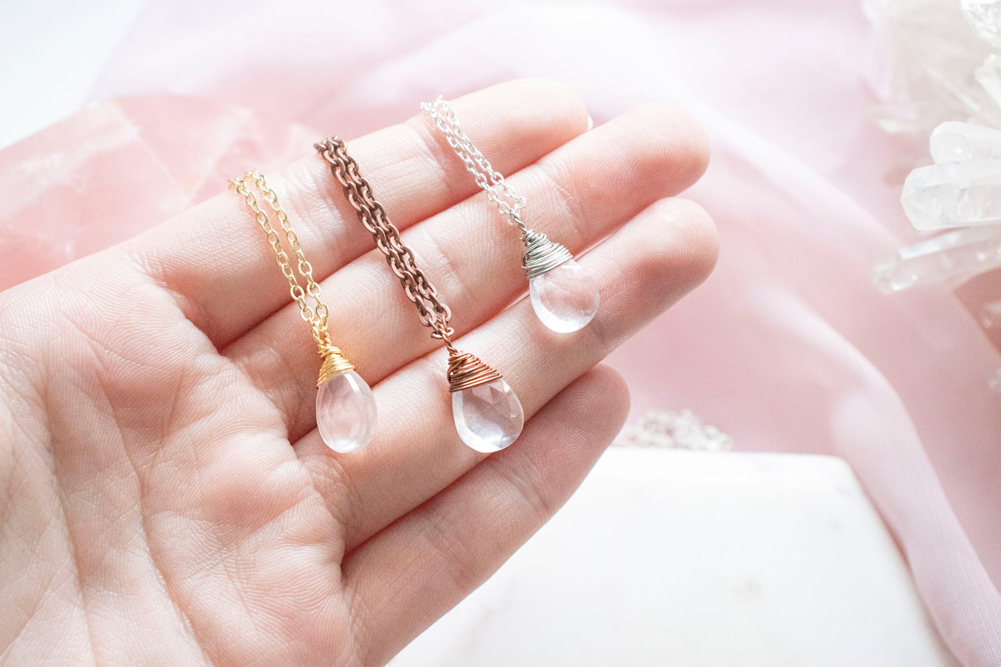 Thalia Rose Quartz Pendant