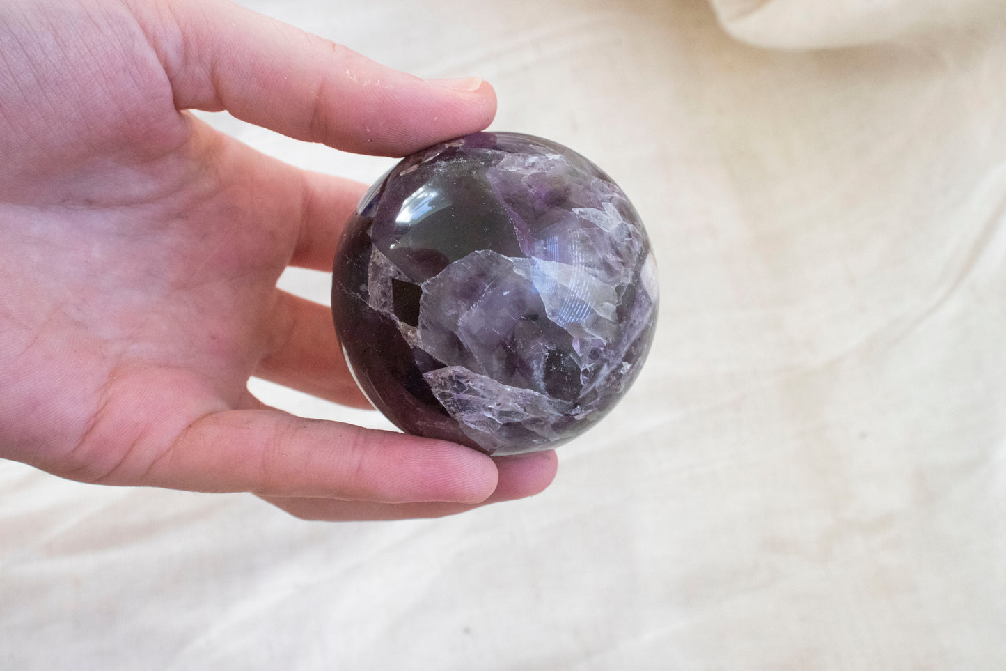 Chevron Amethyst Sphere