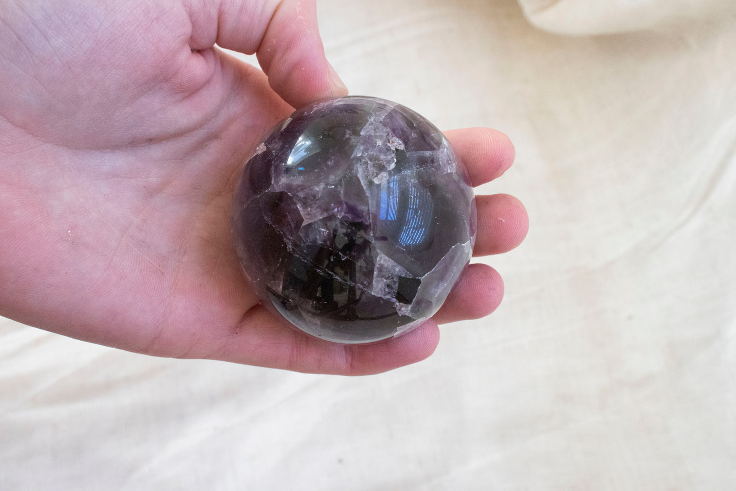 Chevron Amethyst Sphere