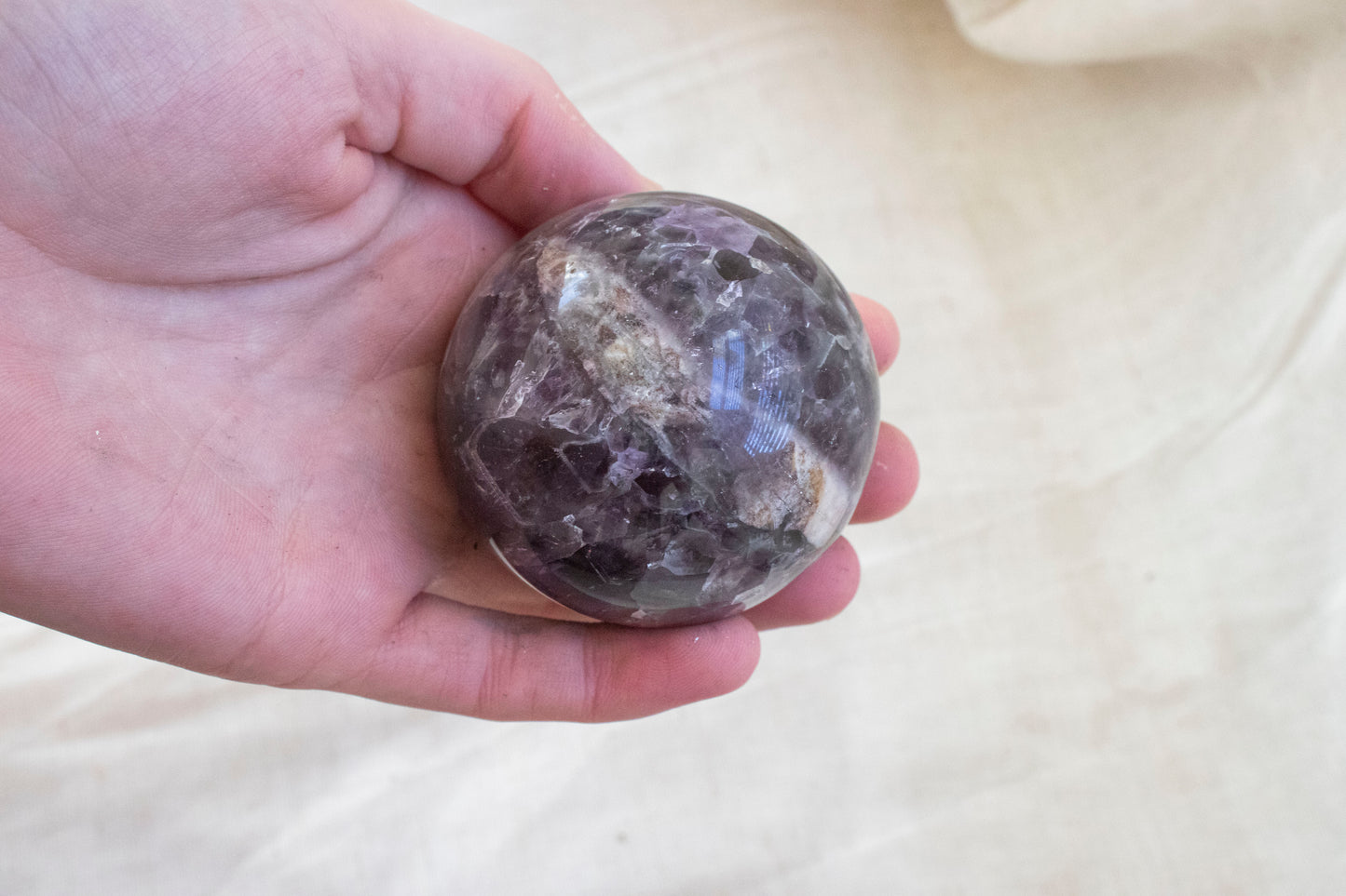 Chevron Amethyst Sphere