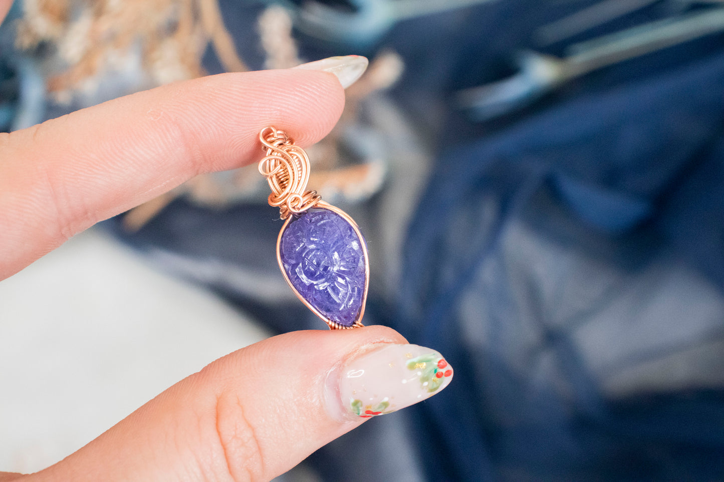 Paris - Tanzanite Pendant (14k Rose Gold Fill)