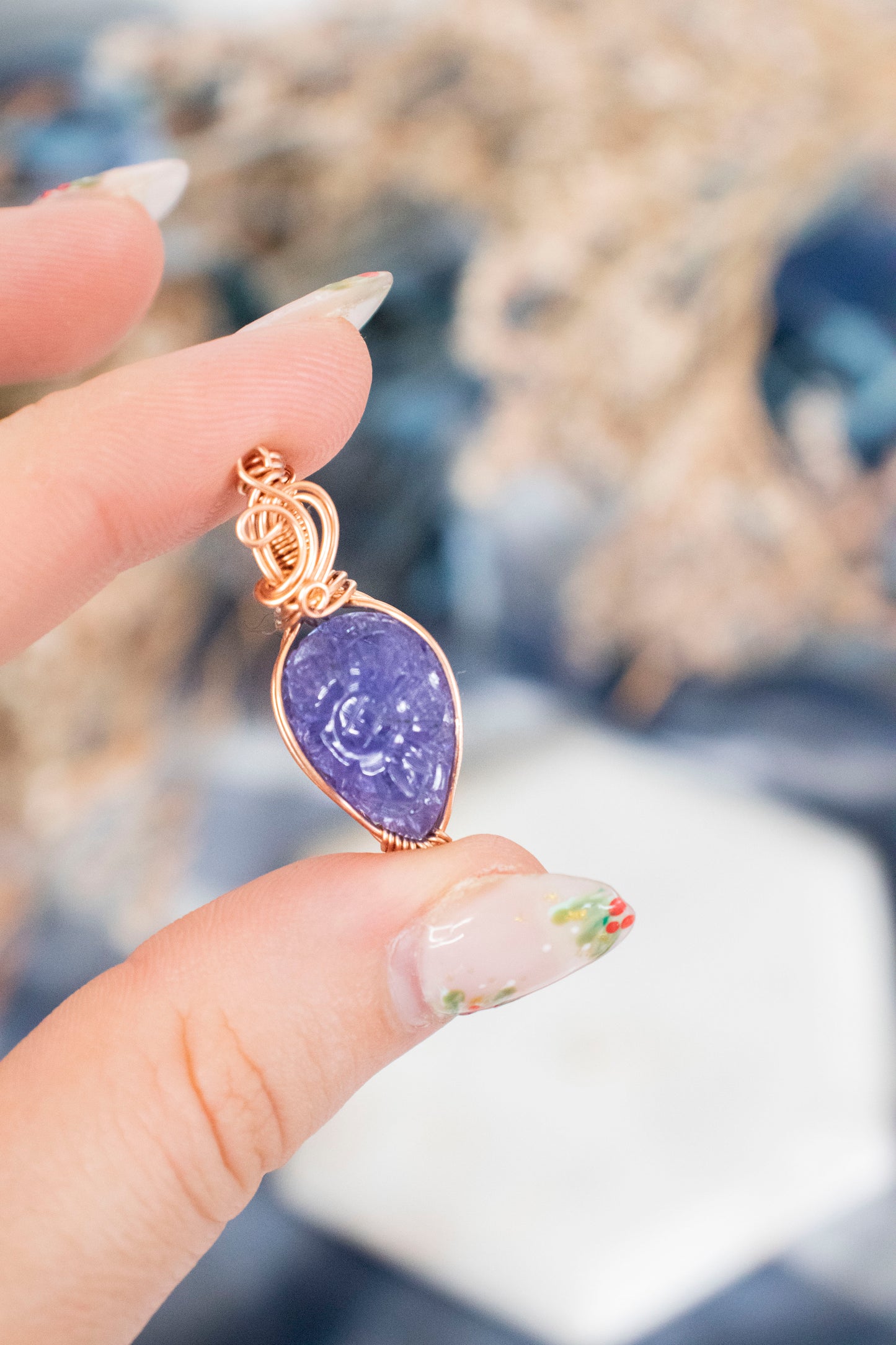 Paris - Tanzanite Pendant (14k Rose Gold Fill)