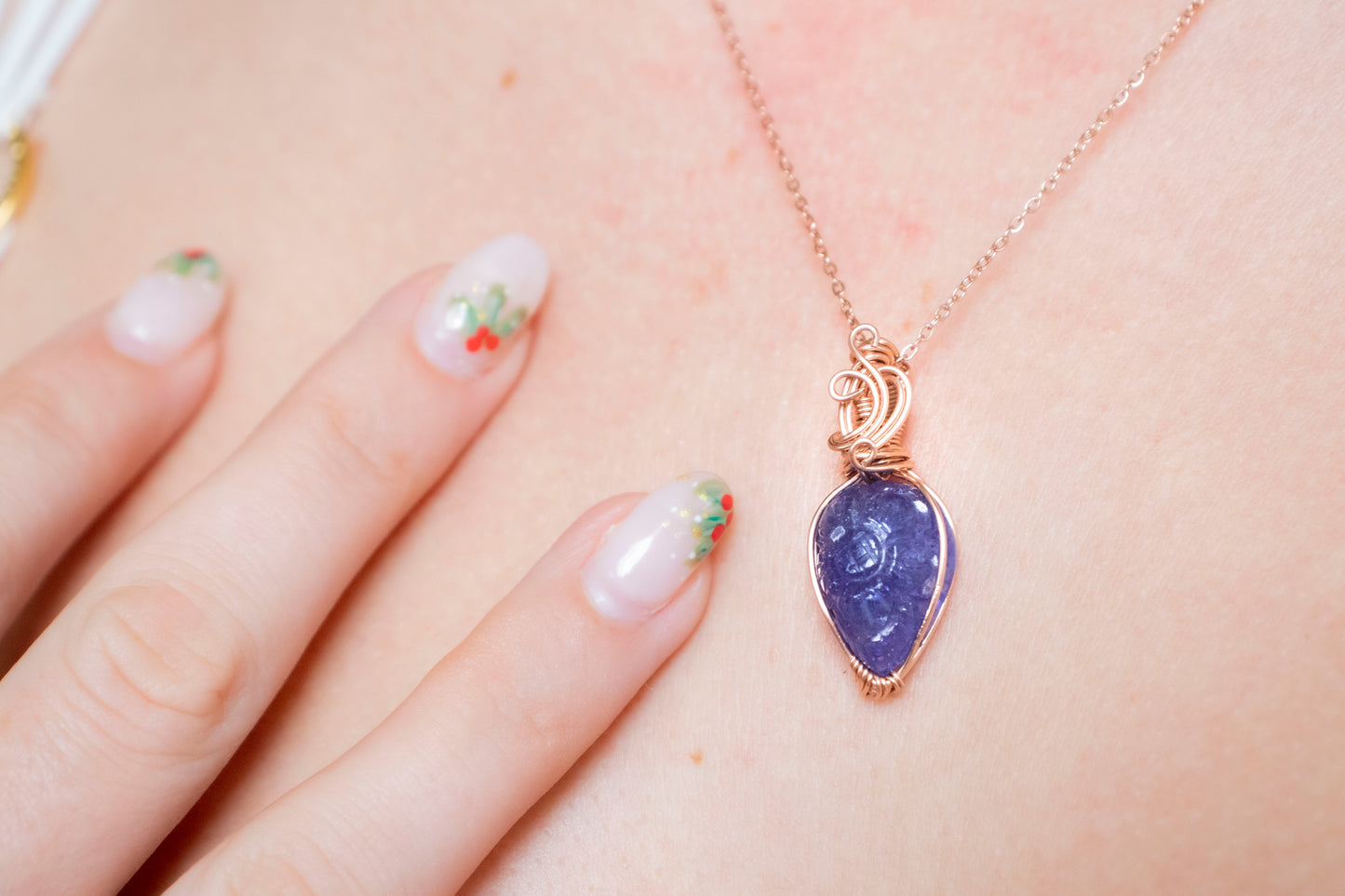 Paris - Tanzanite Pendant (14k Rose Gold Fill)