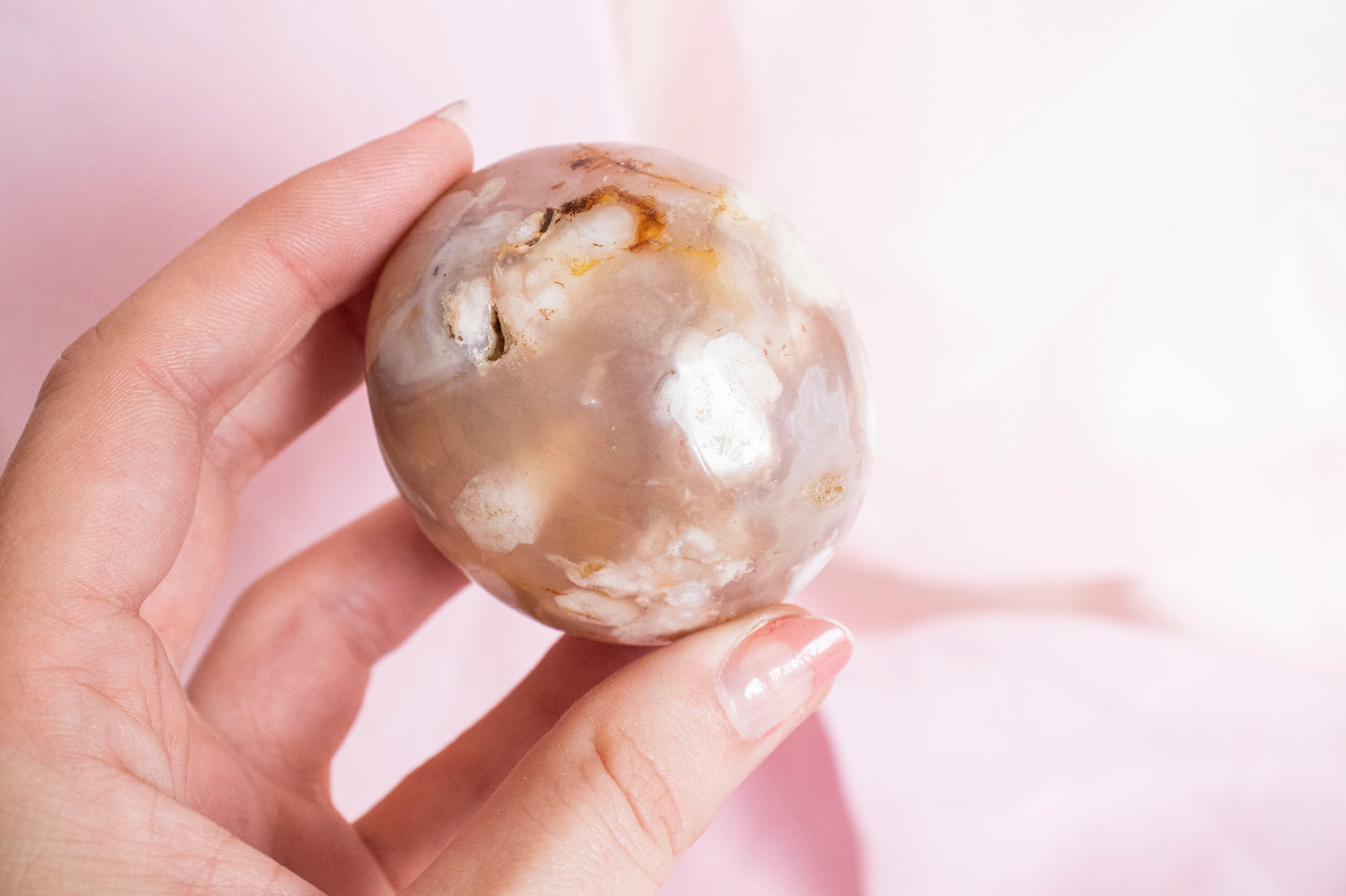 Flower Agate Palm Stone 1