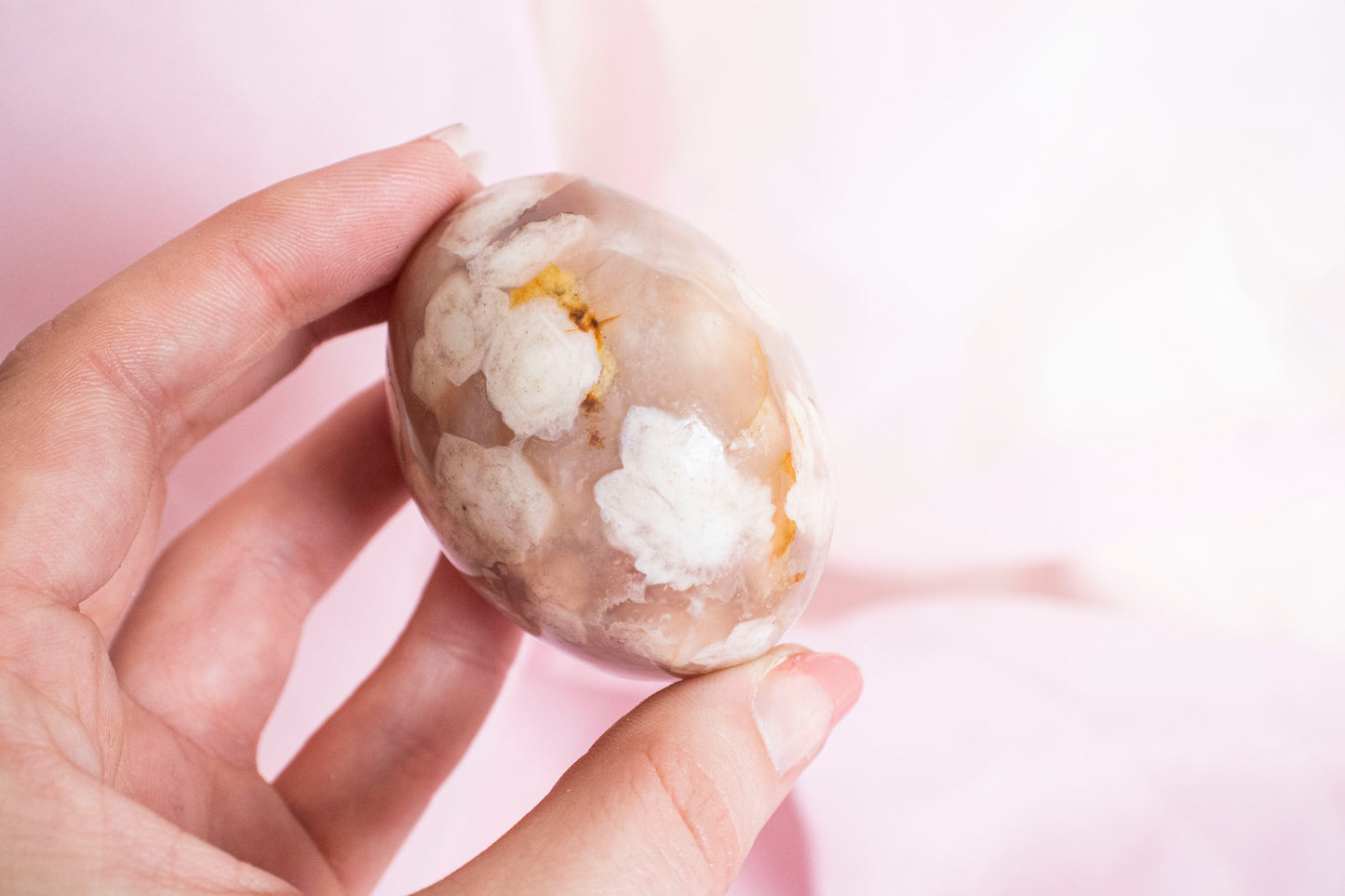 Flower Agate Palm Stone 1