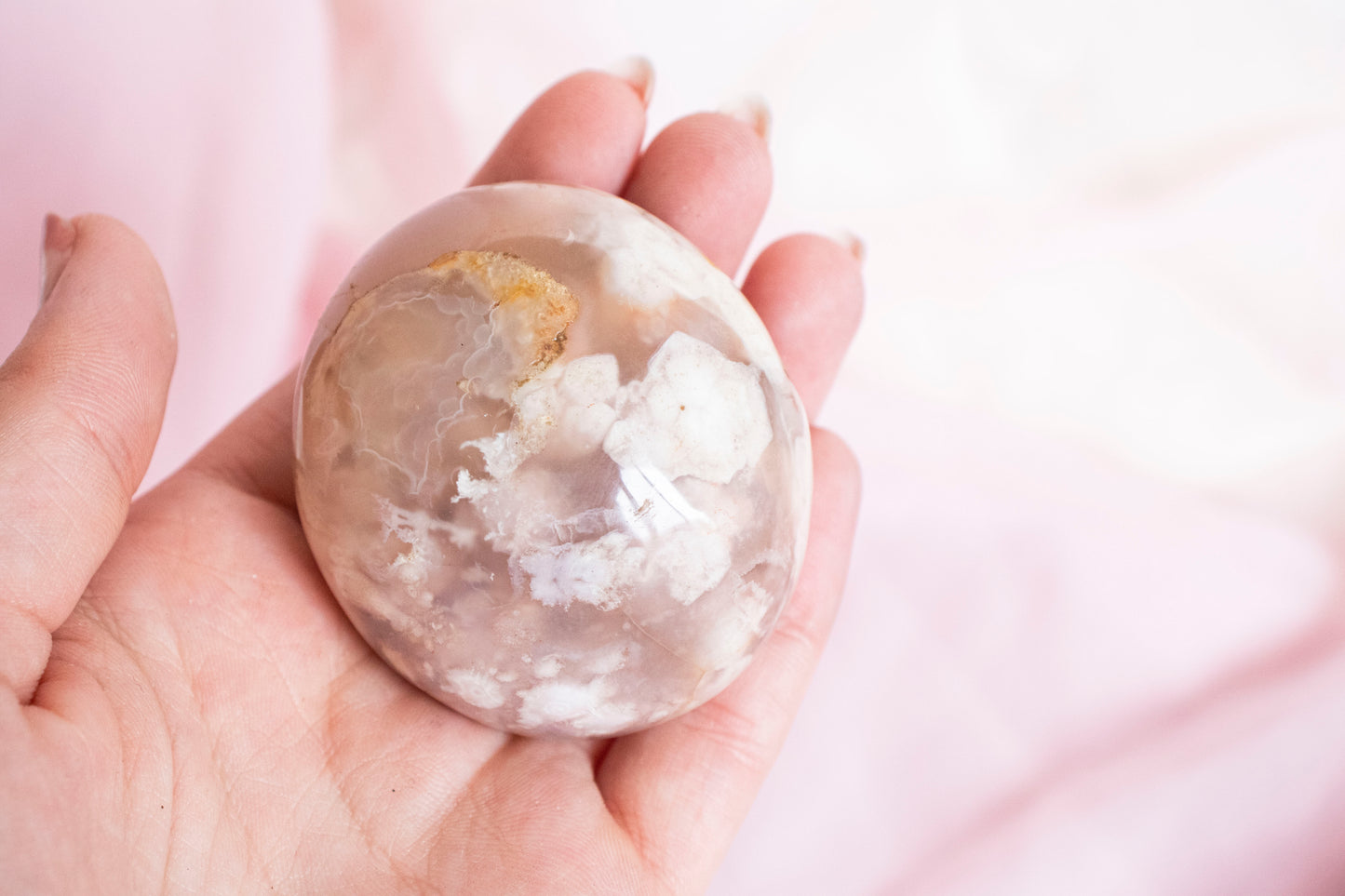 Flower Agate Palm Stone 1