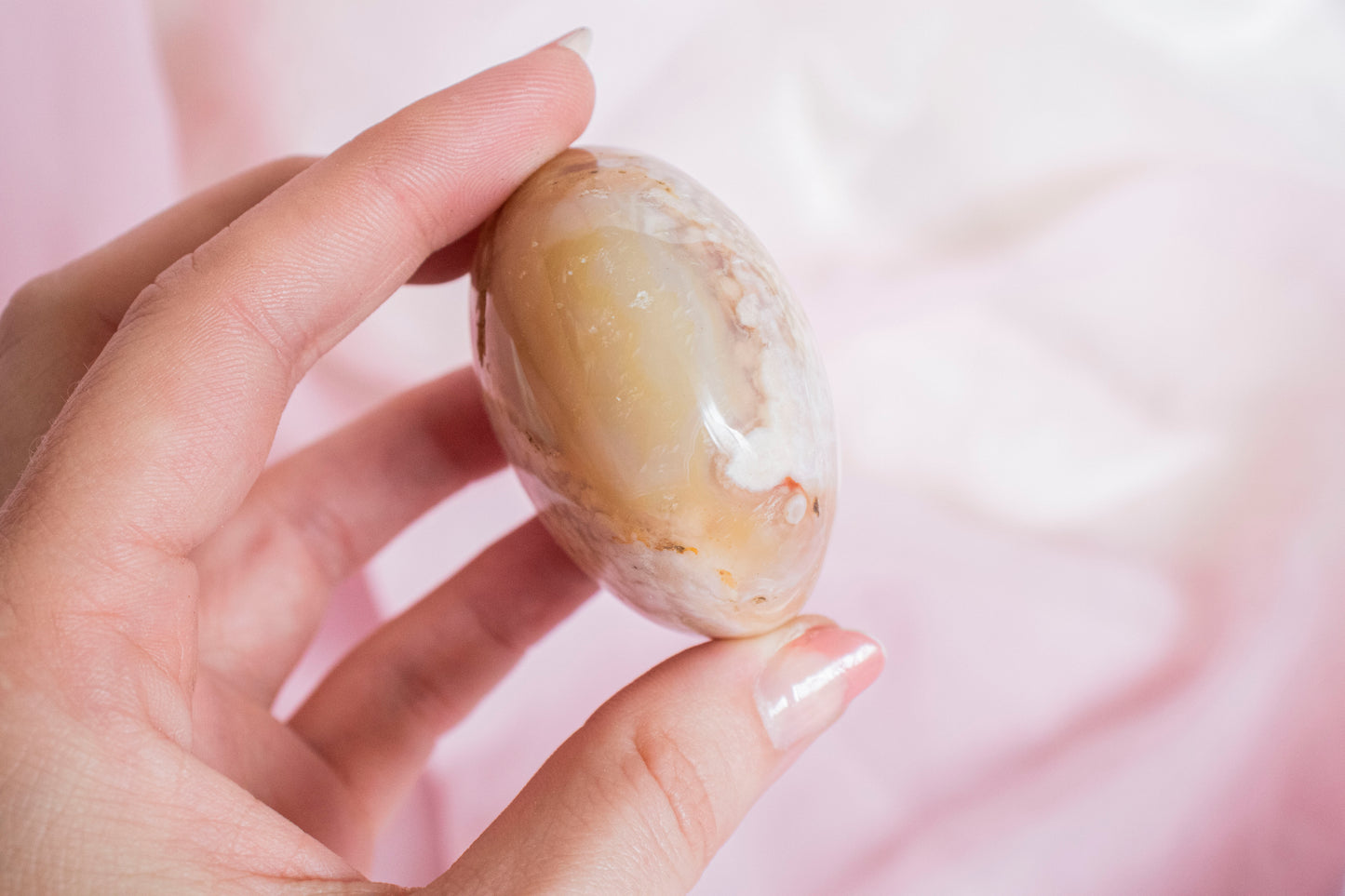 Flower Agate Palm Stone 4