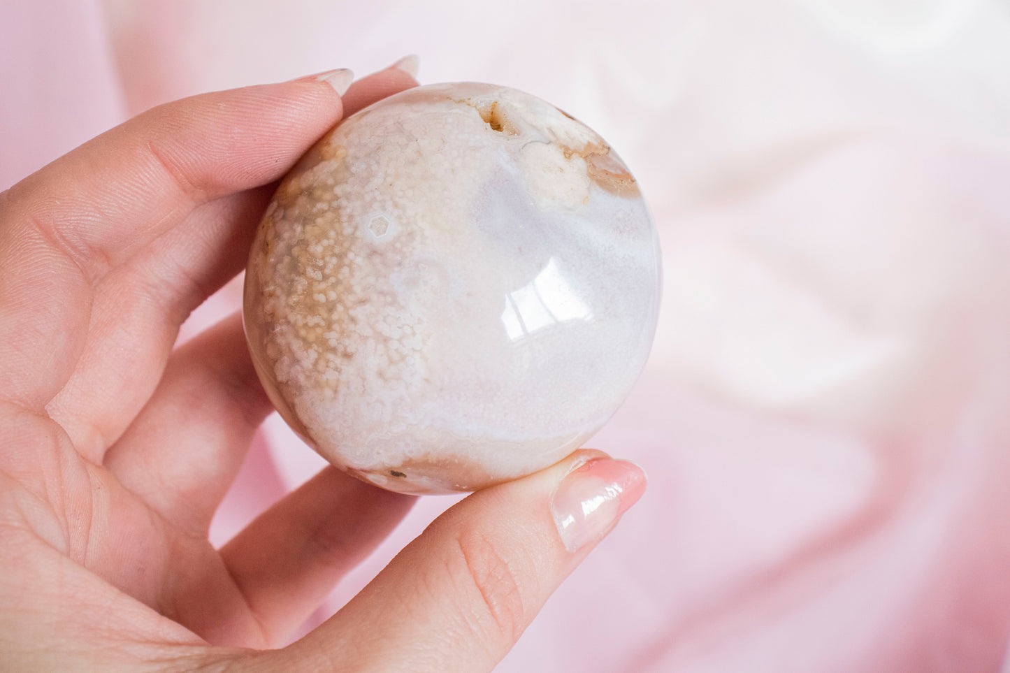 Flower Agate Palm Stone 4