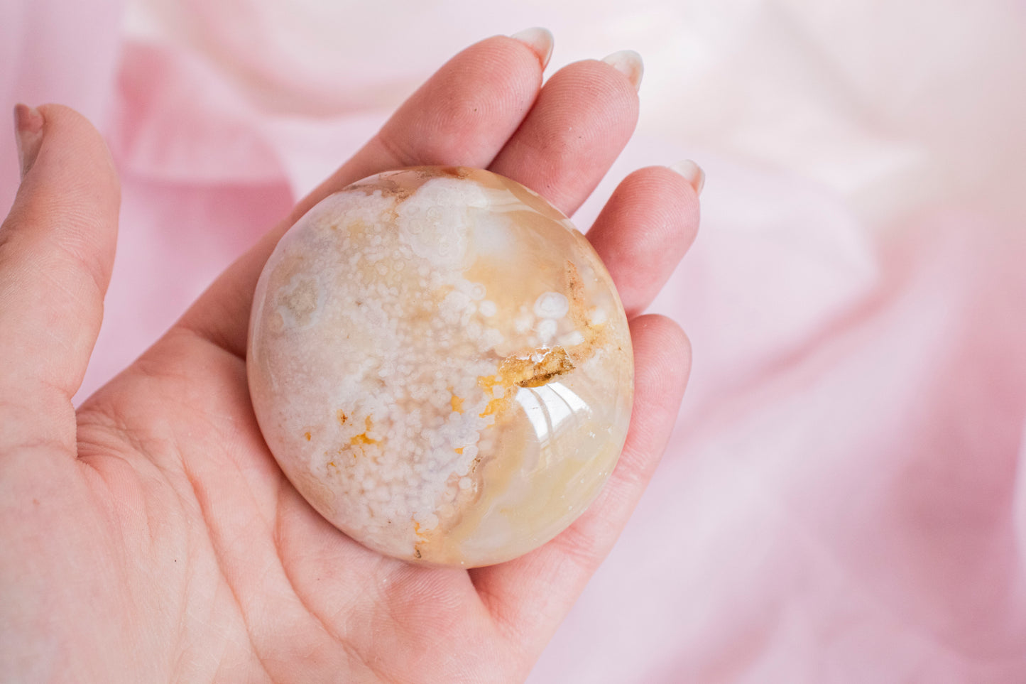 Flower Agate Palm Stone 4