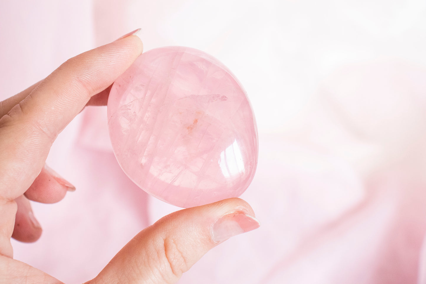 Rose Quartz Palm Stone 4