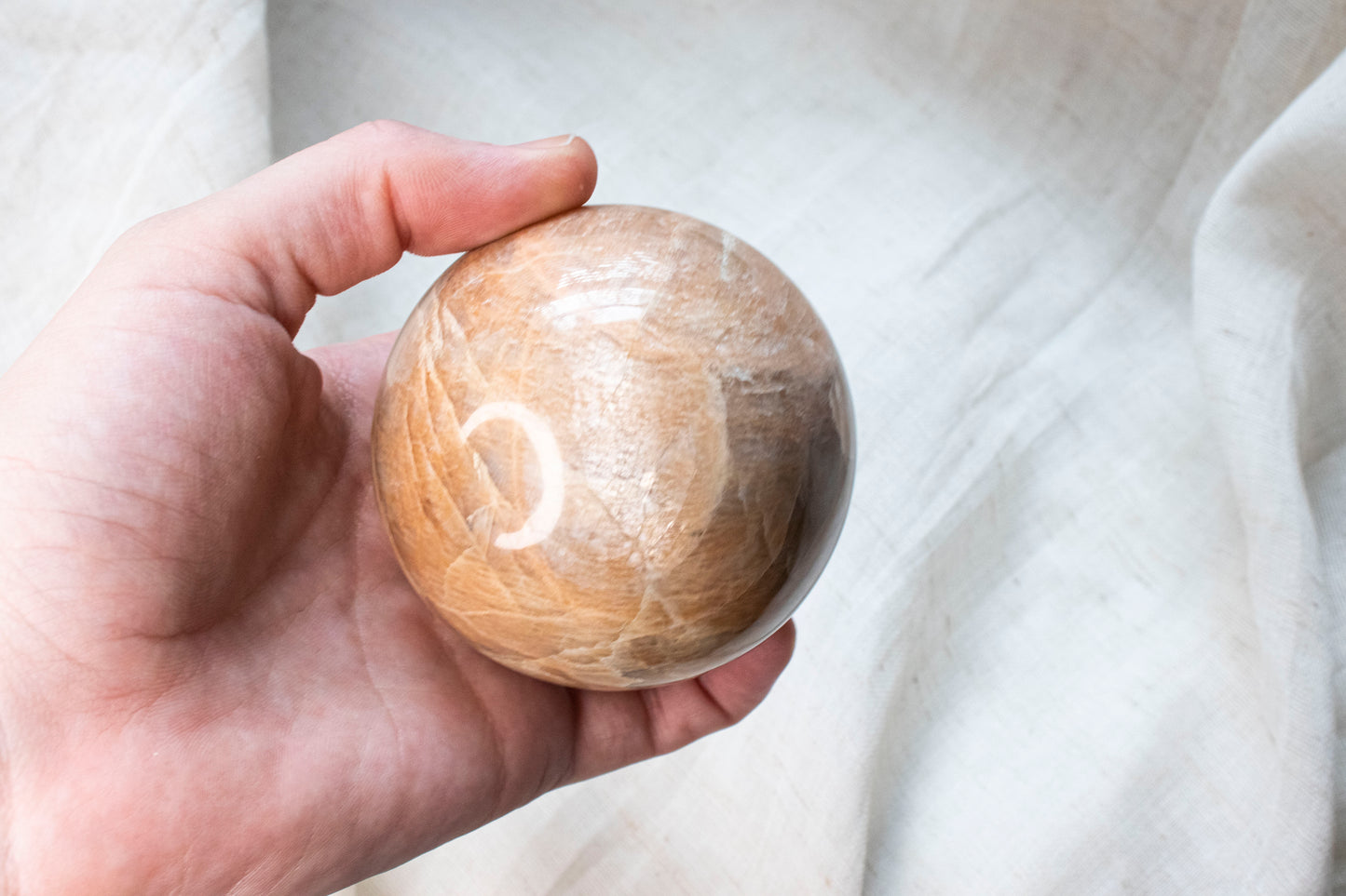 Peach Moonstone Sphere