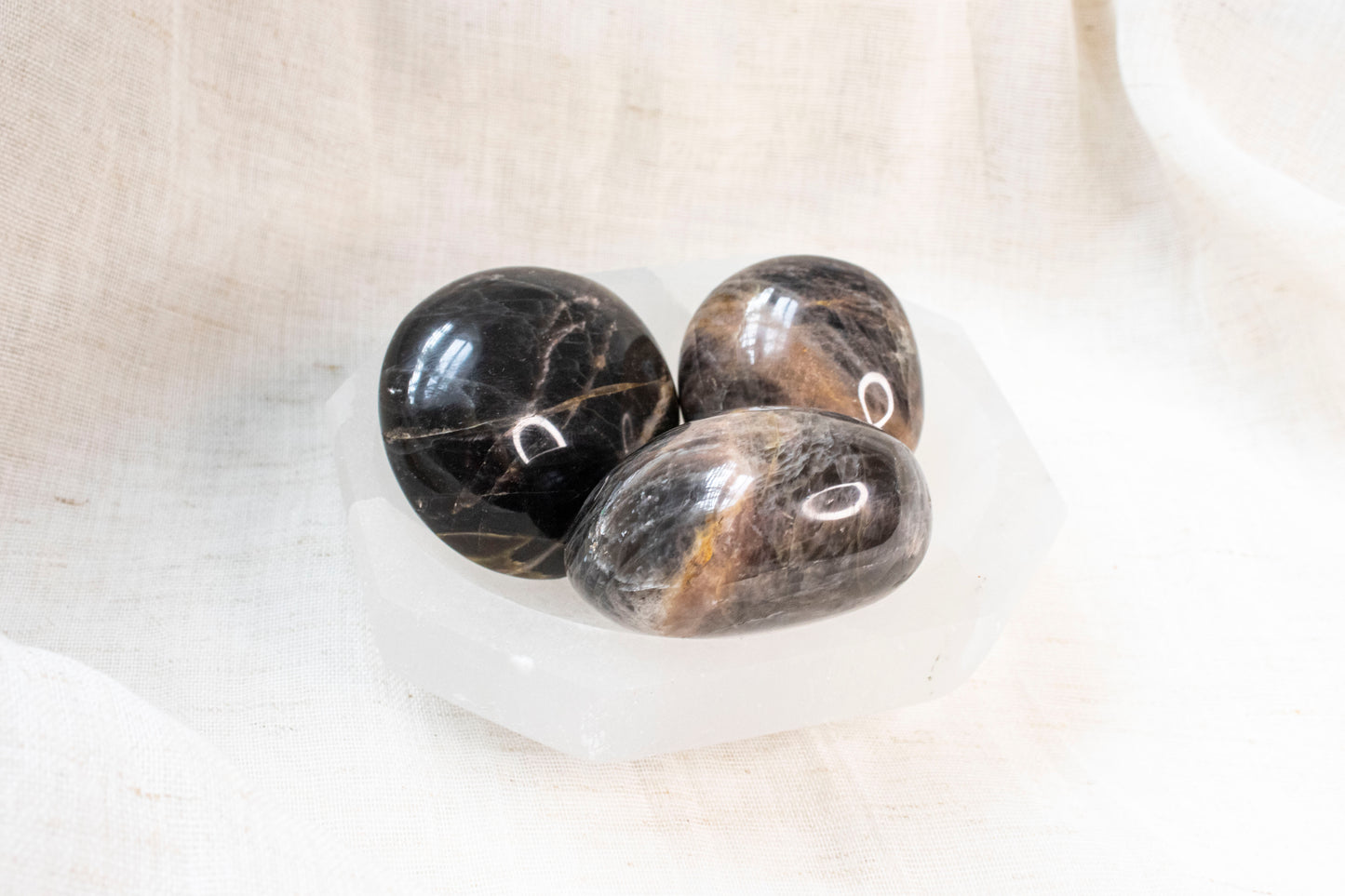 Black Moonstone Tumbles