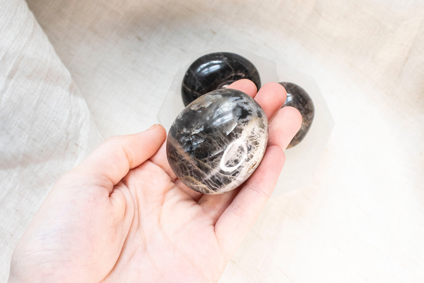 Black Moonstone Tumbles