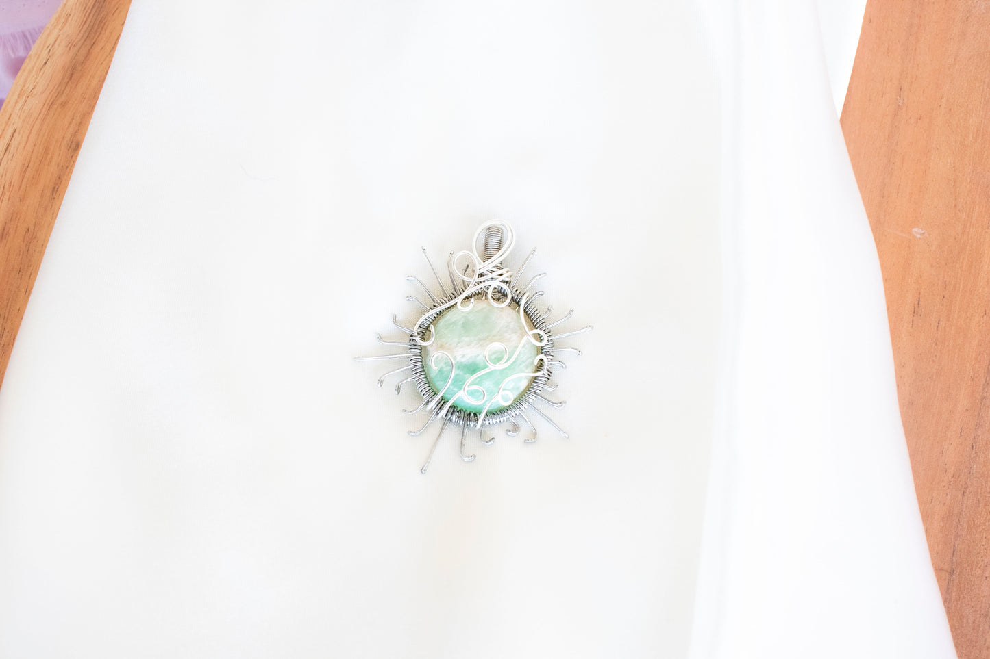 Amazonite Snowflake Pendant