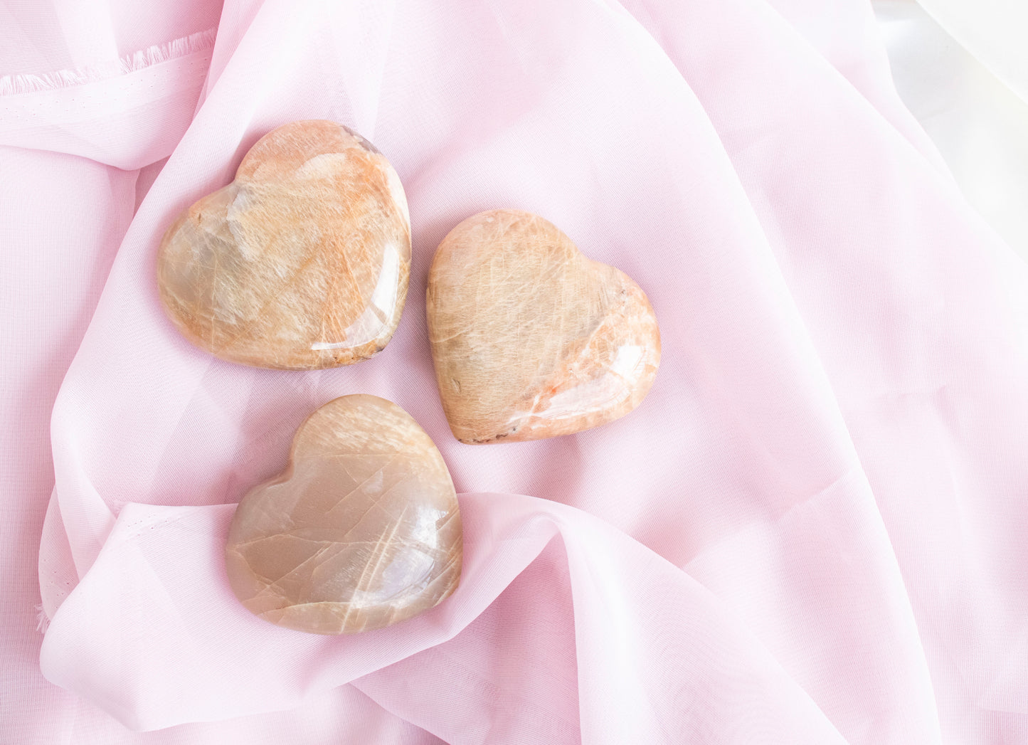 Peach Moonstone Heart 2