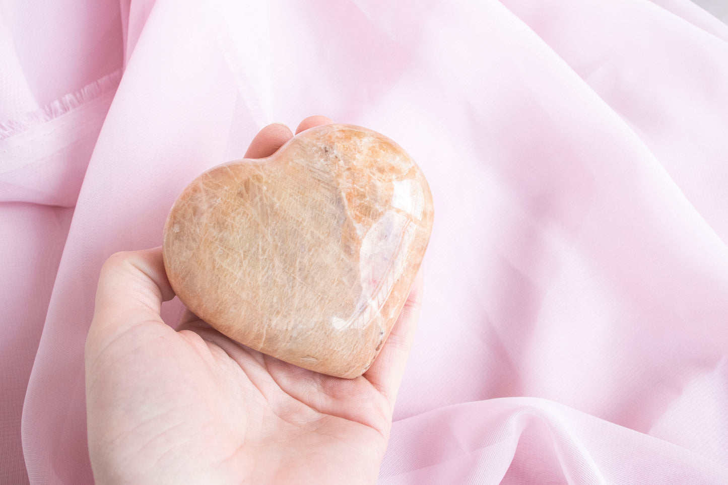 Peach Moonstone Heart 2