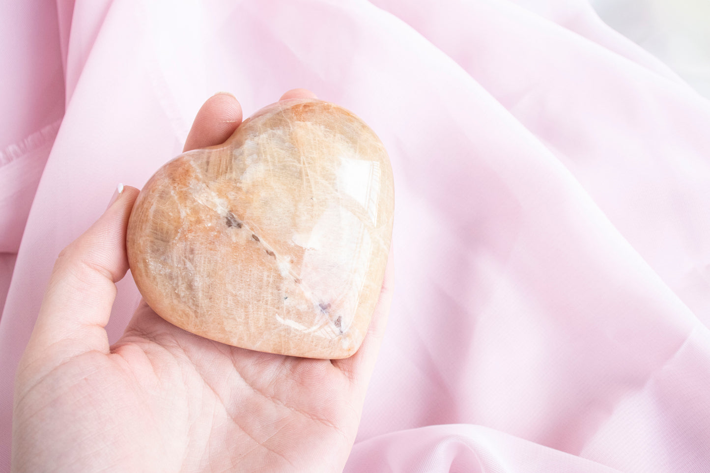 Peach Moonstone Heart 2