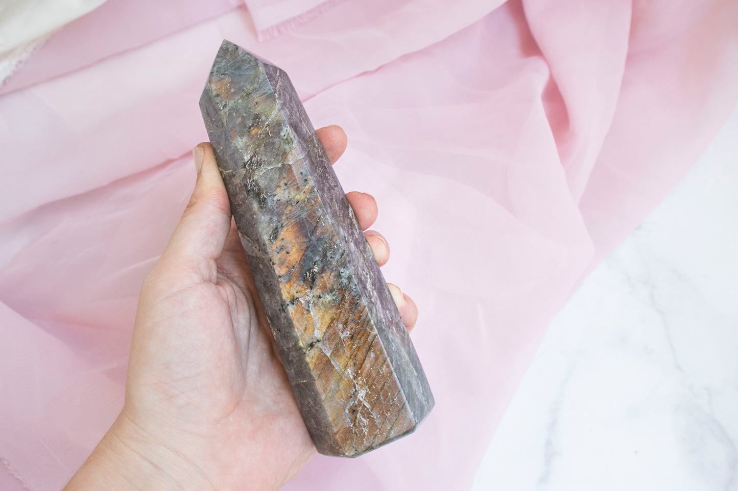 Orange Labradorite Tower 1