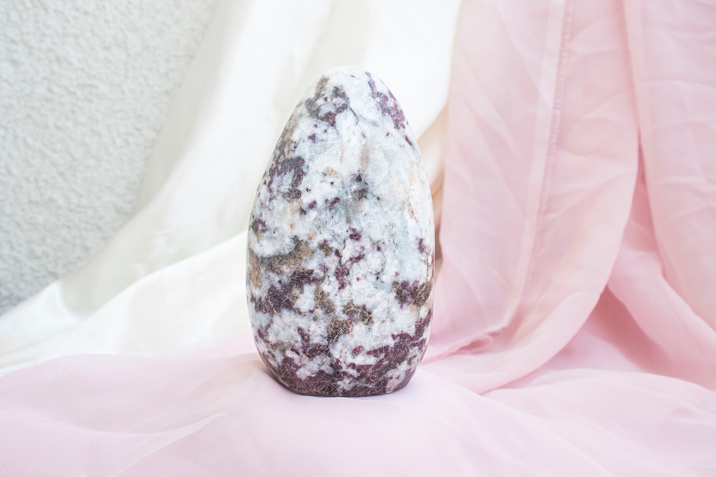 Pink Tourmaline in Quartz Freeform 1