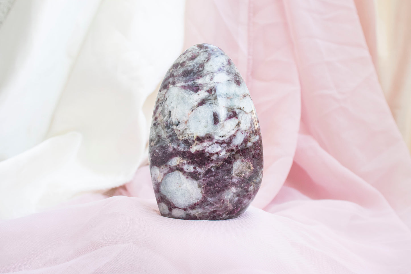 Pink Tourmaline in Quartz Freeform 2