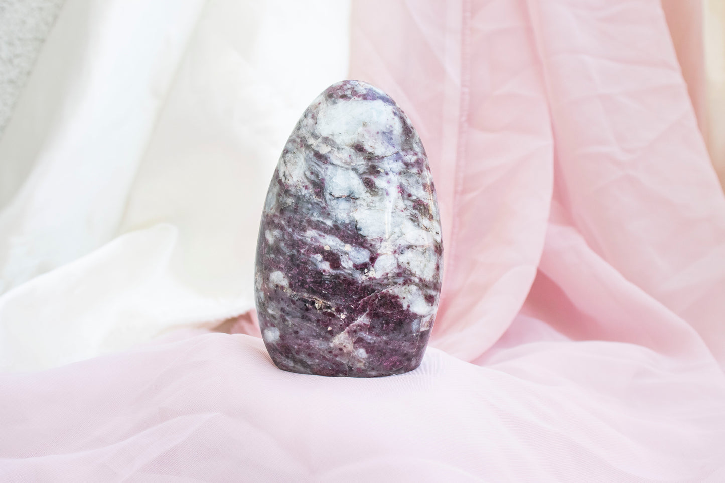 Pink Tourmaline in Quartz Freeform 2