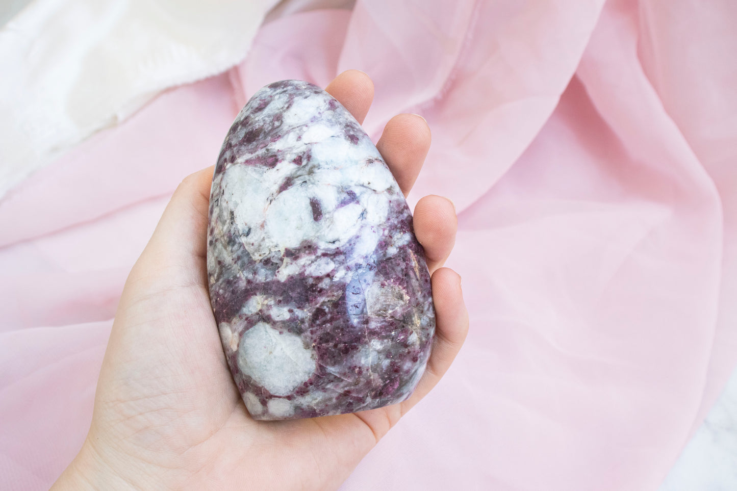 Pink Tourmaline in Quartz Freeform 2