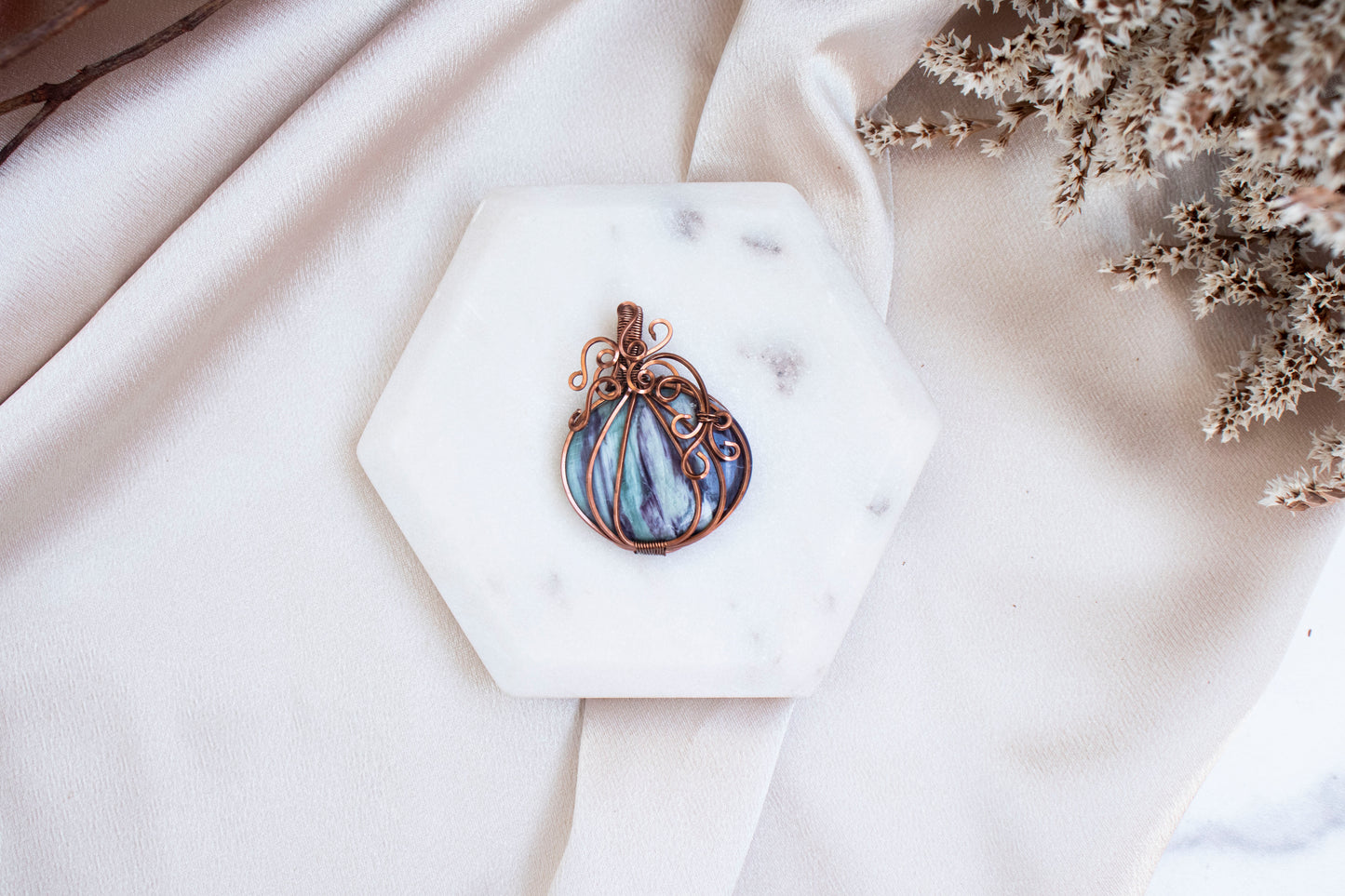 Kammerite Pumpkin Pendant