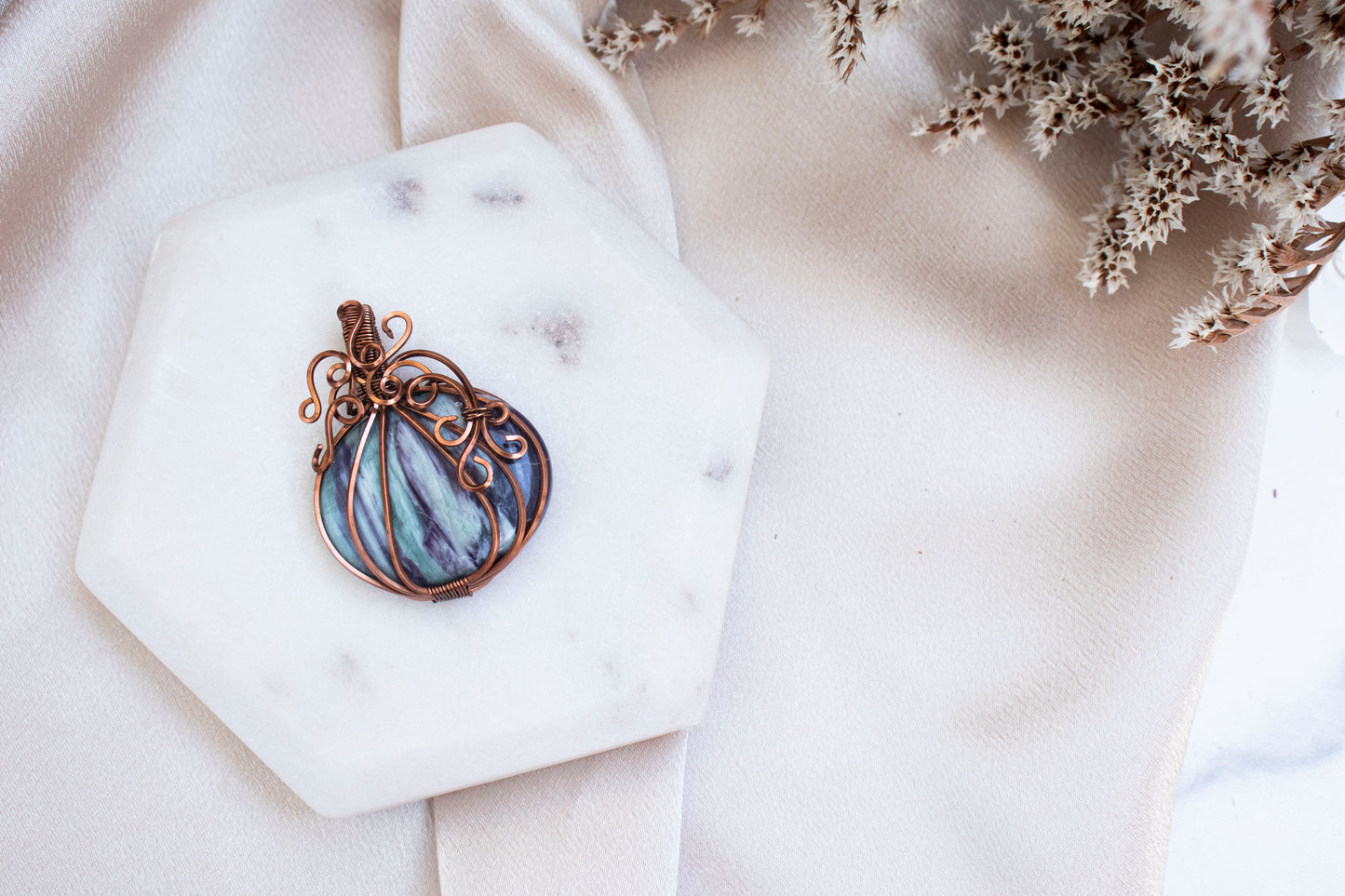 Kammerite Pumpkin Pendant